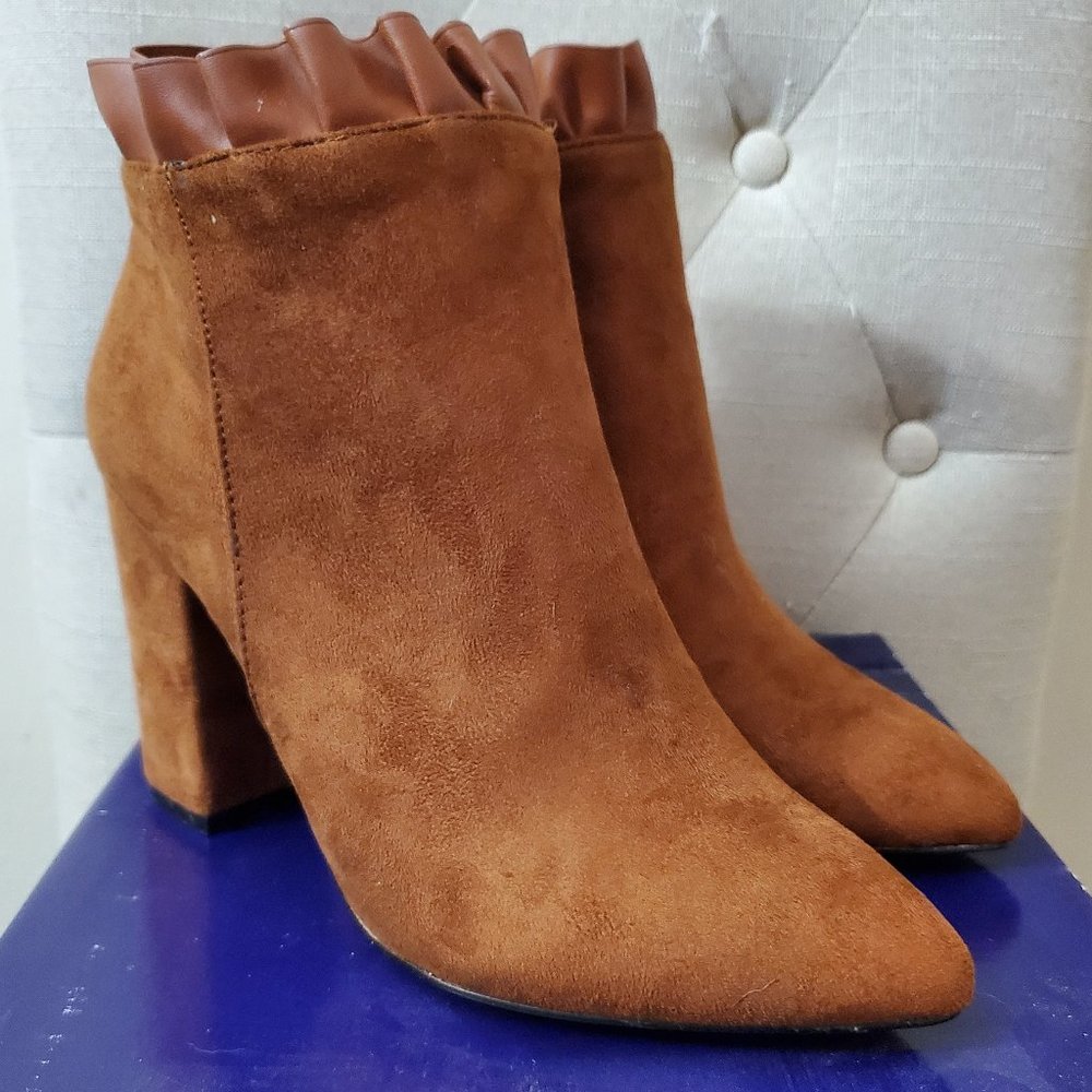 Athena Alexander Brown Suede Booties